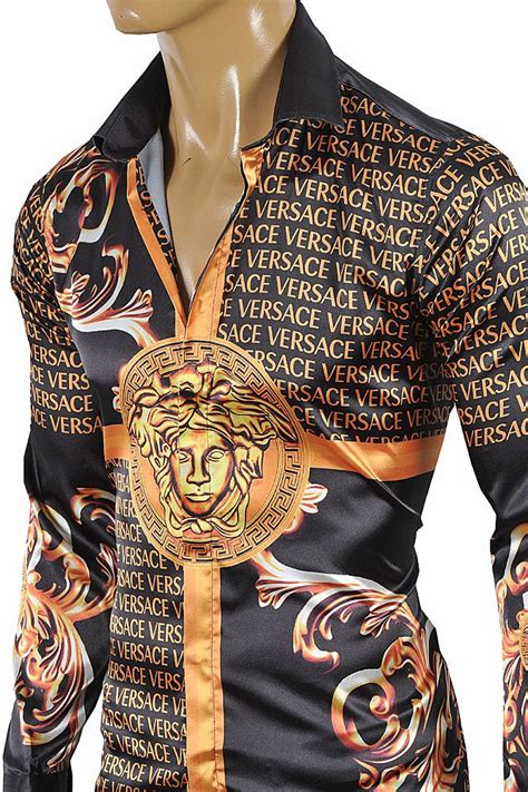 versace boy shirts|Versace fitted shirts for men.